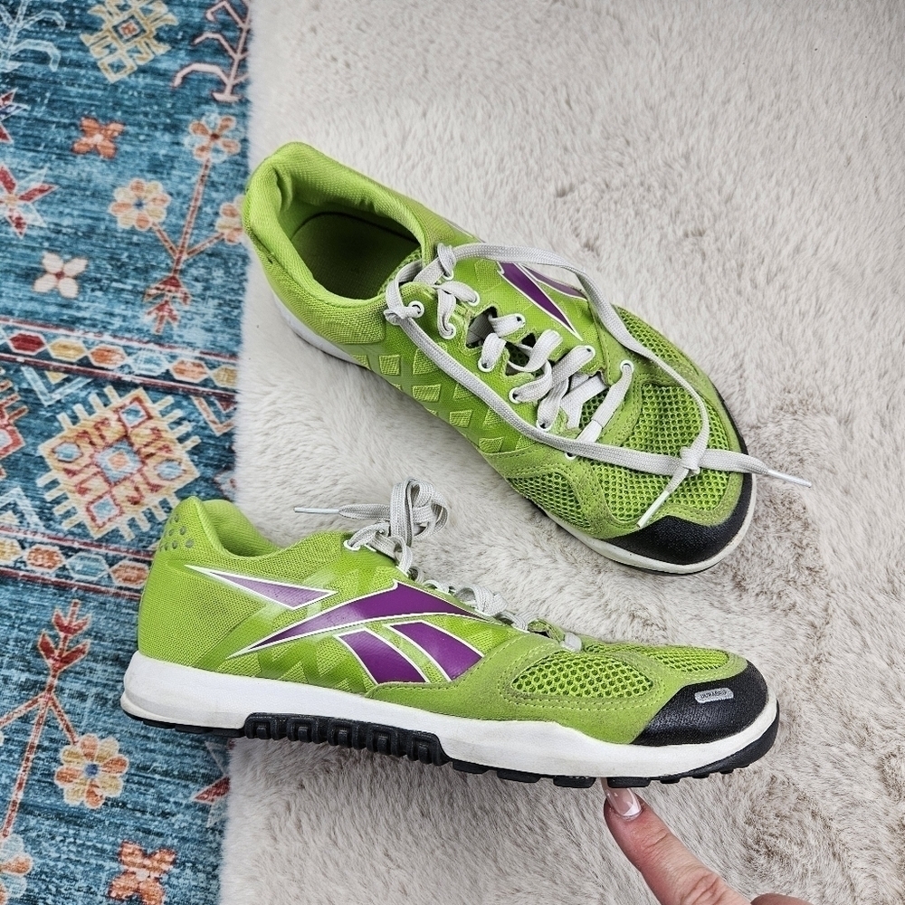 Reebok Women's Crossfit Nano 2.0 Training Shoes Green J96748 Lace Up Mesh US 9